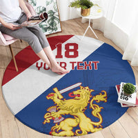 Custom Netherlands Football Round Carpet Come On Holland