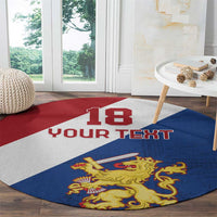 Custom Netherlands Football Round Carpet Come On Holland