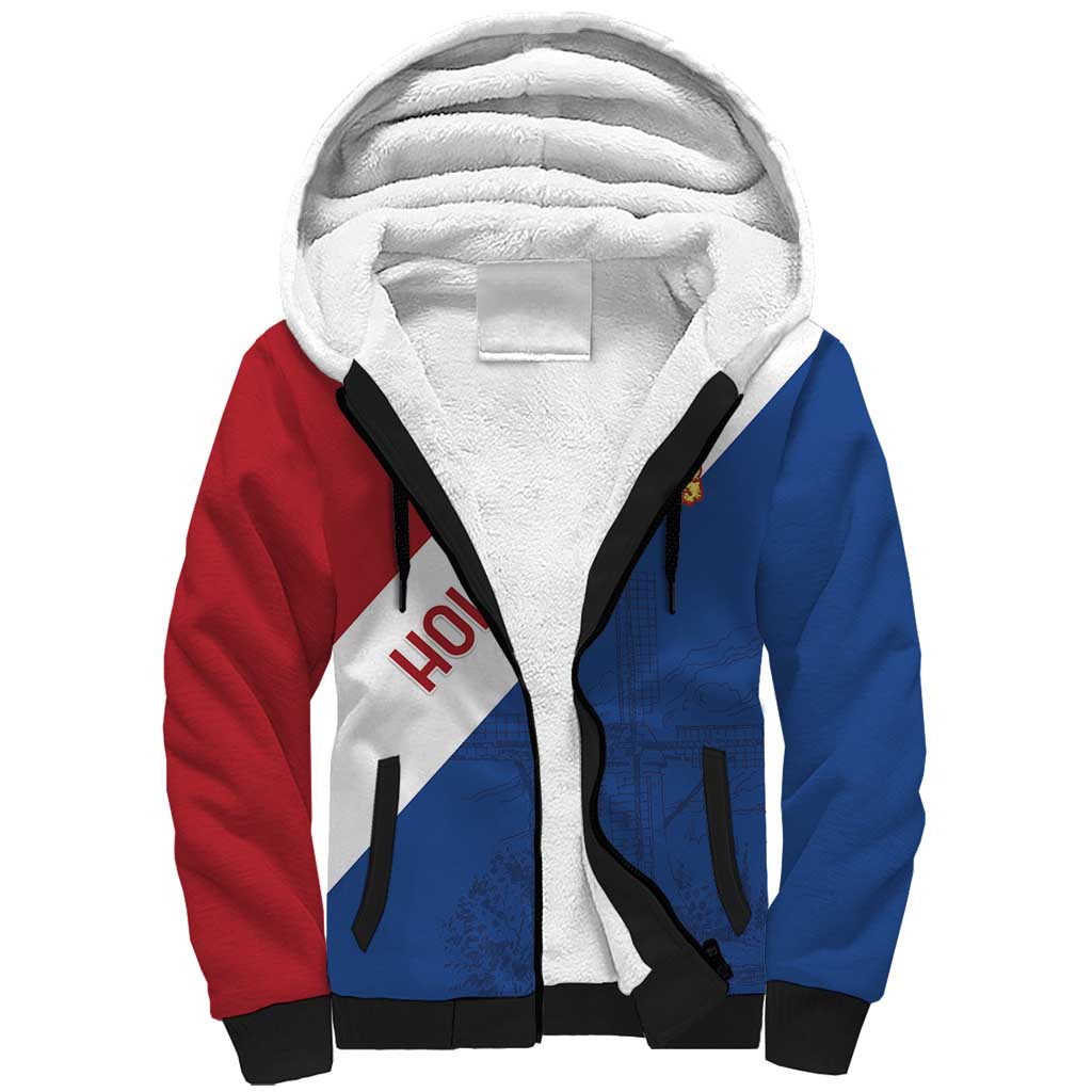 Custom Netherlands Football Sherpa Hoodie Come On Holland