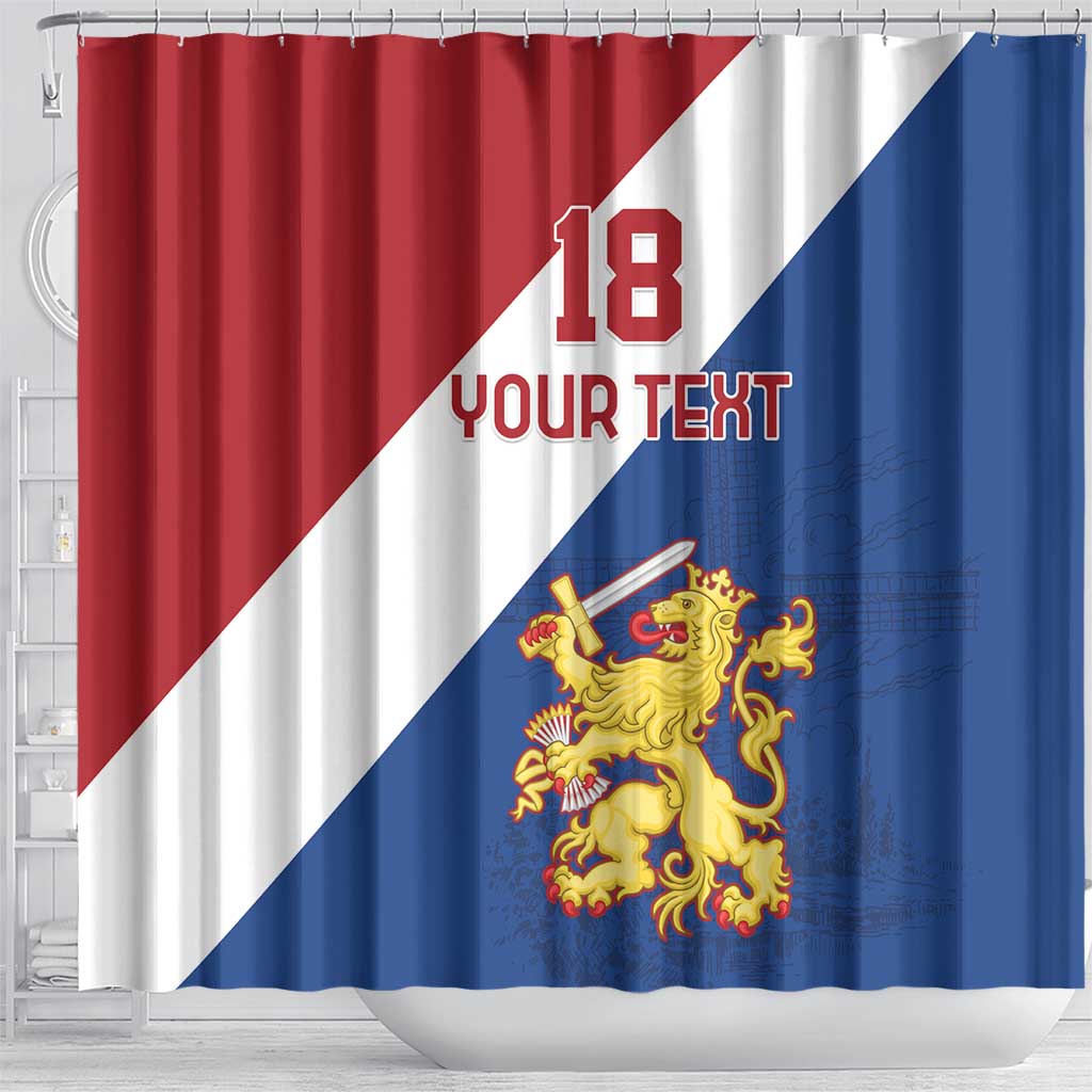 Custom Netherlands Football Shower Curtain Come On Holland