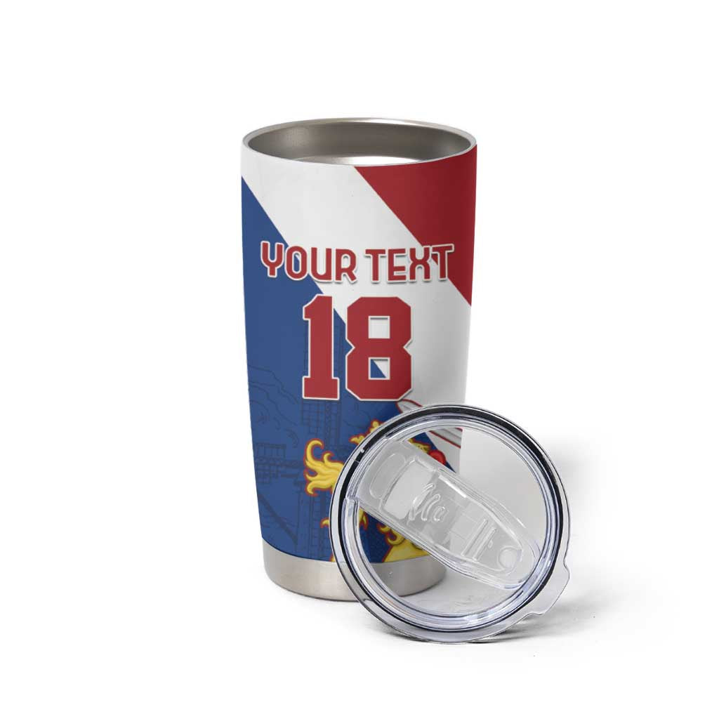 Custom Netherlands Football Tumbler Cup Come On Holland