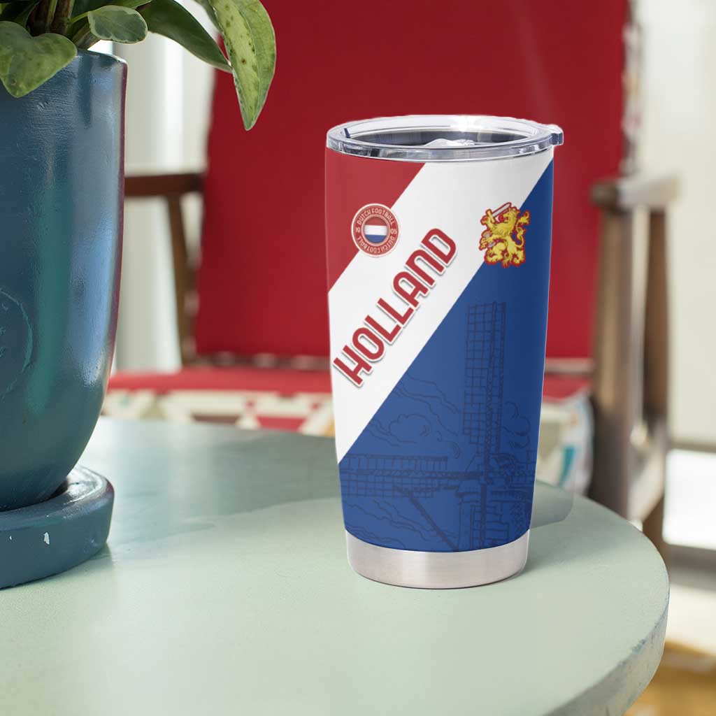 Custom Netherlands Football Tumbler Cup Come On Holland