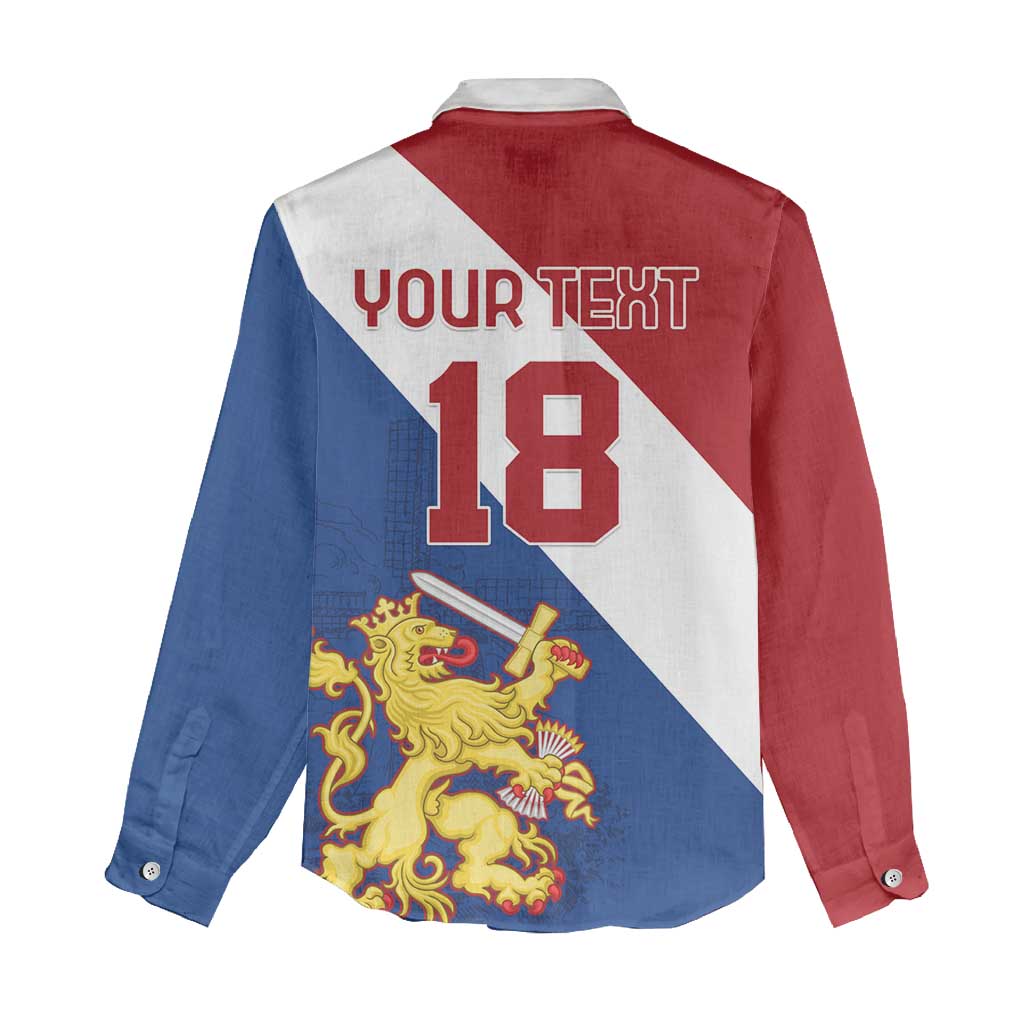 Custom Netherlands Football Women Casual Shirt Come On Holland