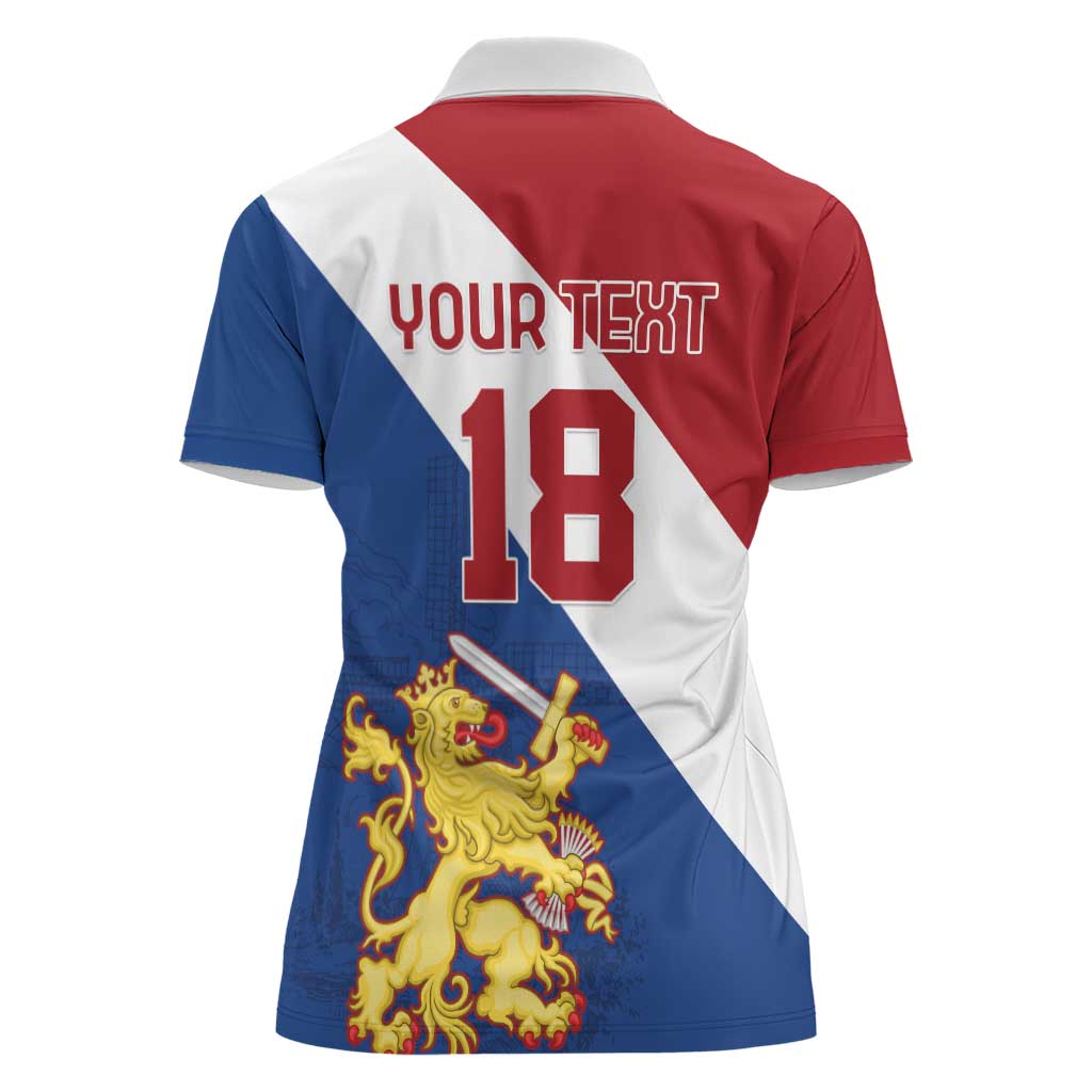 Custom Netherlands Football Women Polo Shirt Come On Holland