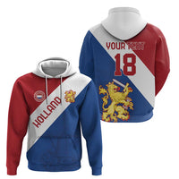 Custom Netherlands Football Zip Hoodie Come On Holland