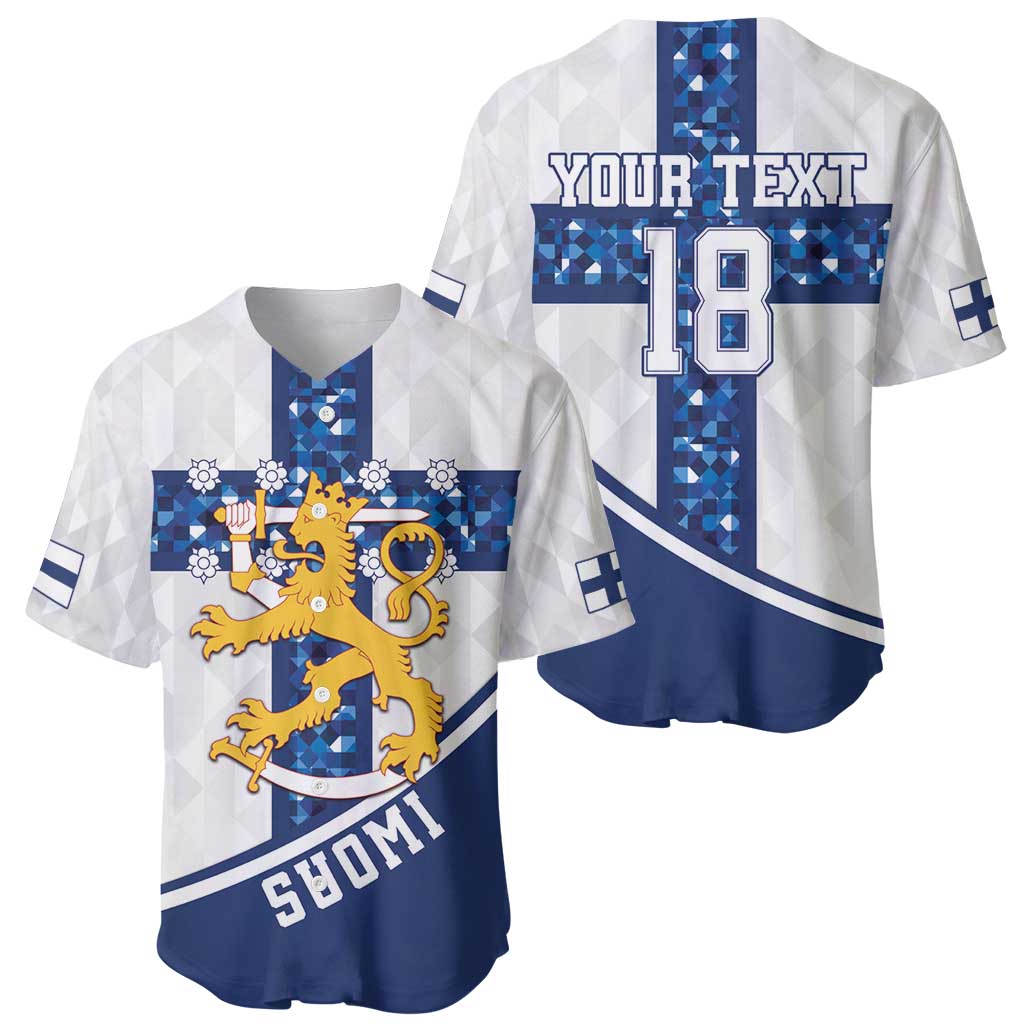 Custom Finland Football Baseball Jersey Suomen jalkapallomaajoukkue