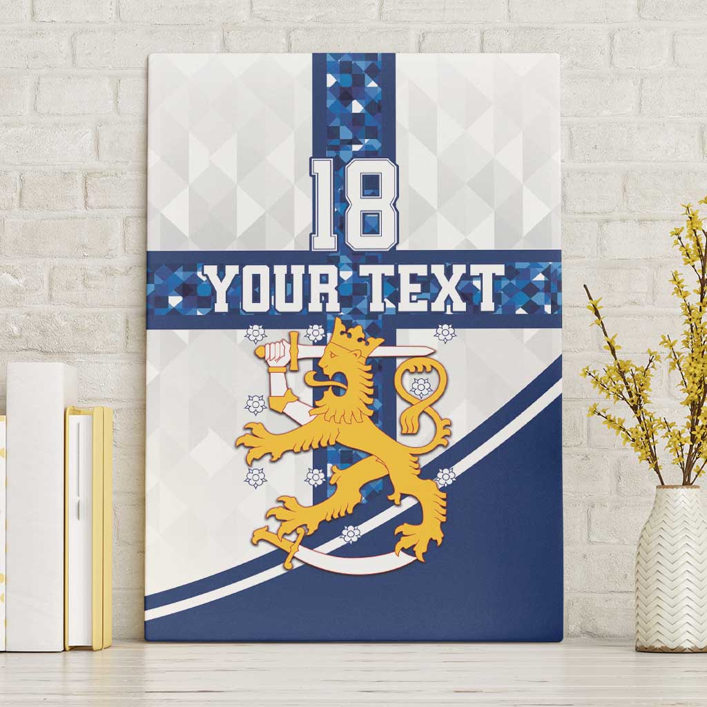 Custom Finland Football Canvas Wall Art Suomen jalkapallomaajoukkue