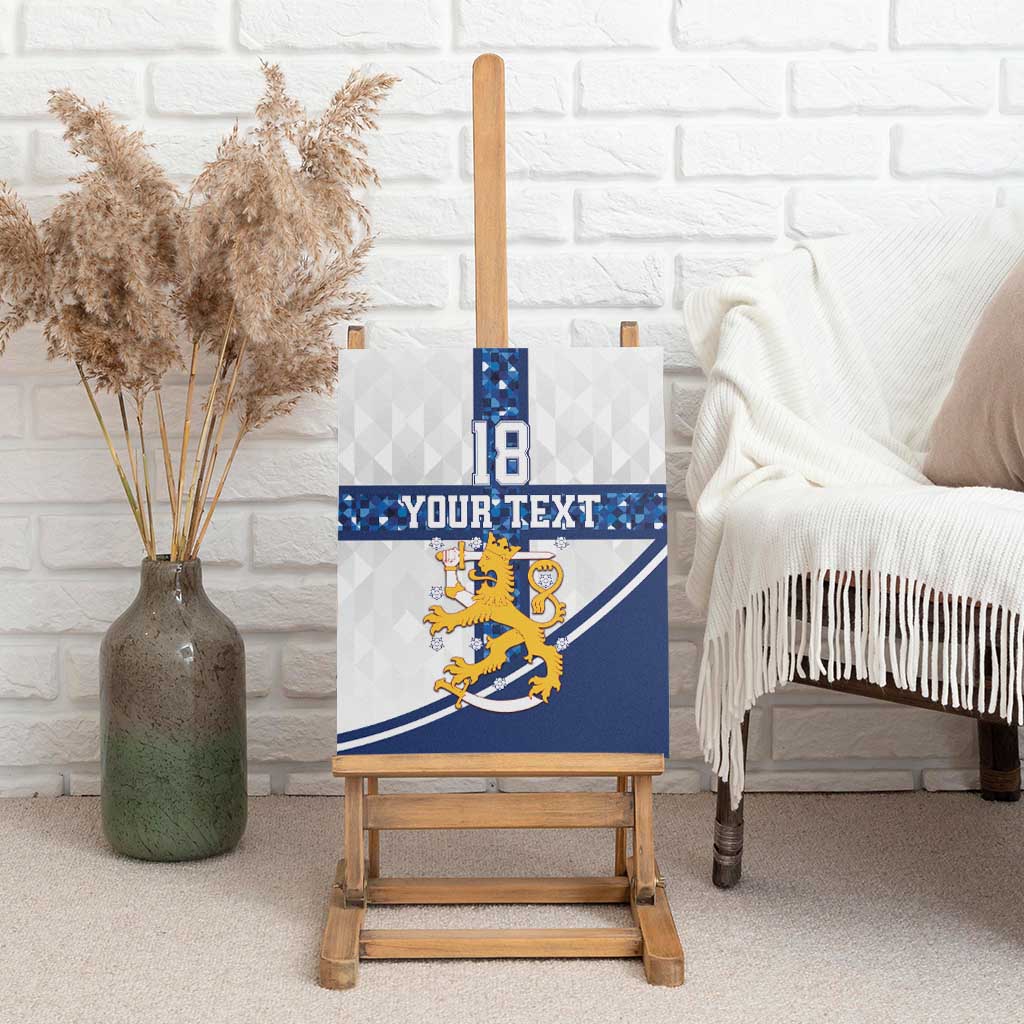 Custom Finland Football Canvas Wall Art Suomen jalkapallomaajoukkue