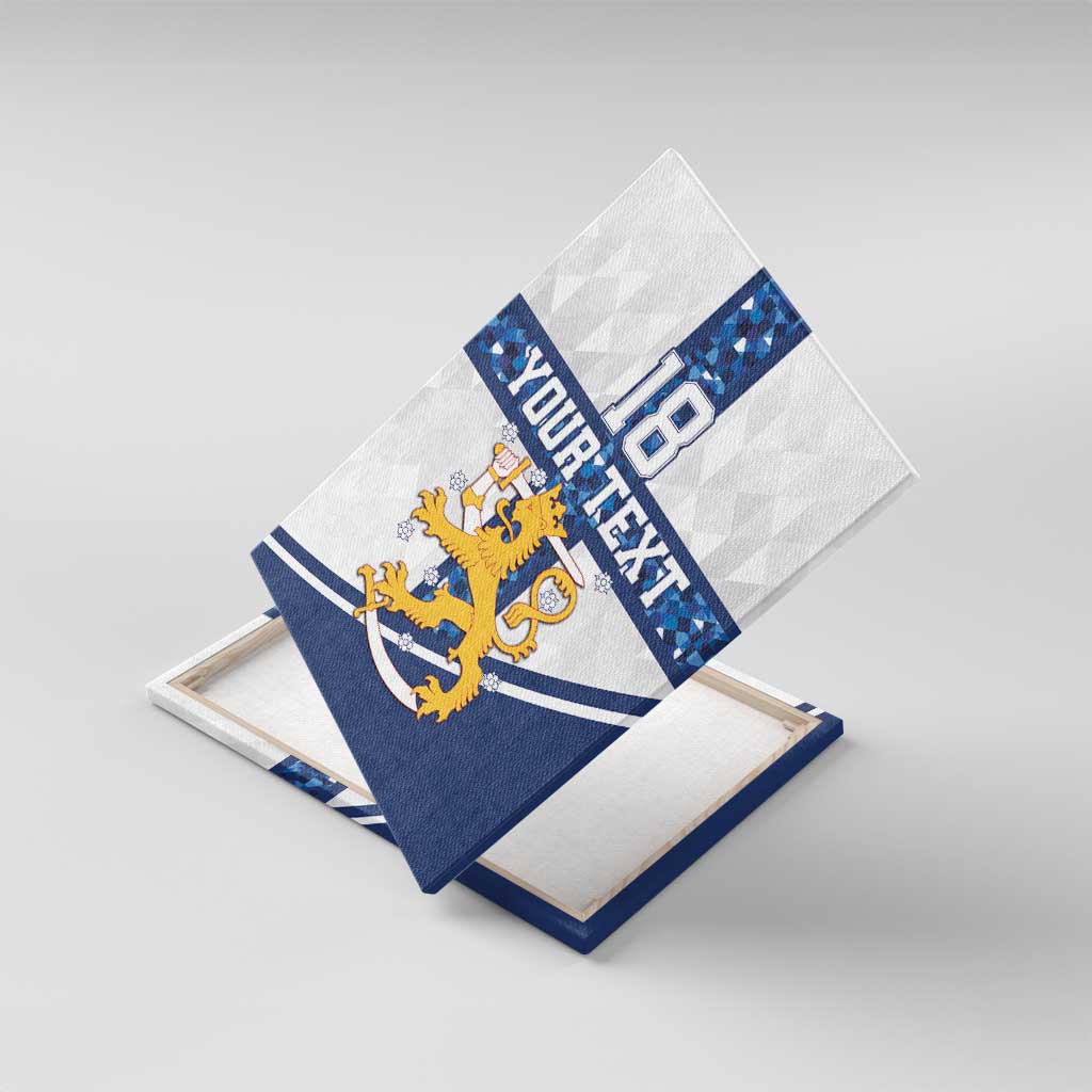 Custom Finland Football Canvas Wall Art Suomen jalkapallomaajoukkue