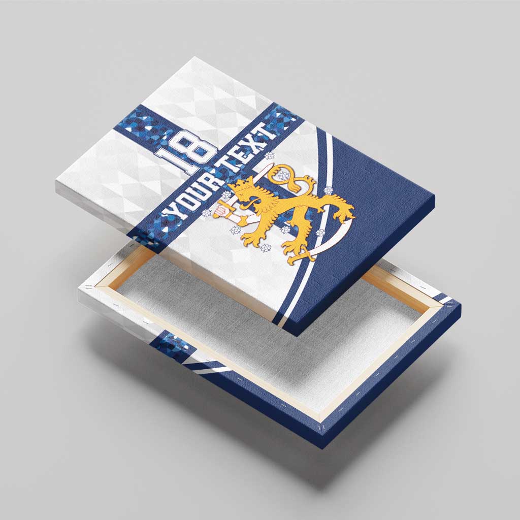 Custom Finland Football Canvas Wall Art Suomen jalkapallomaajoukkue