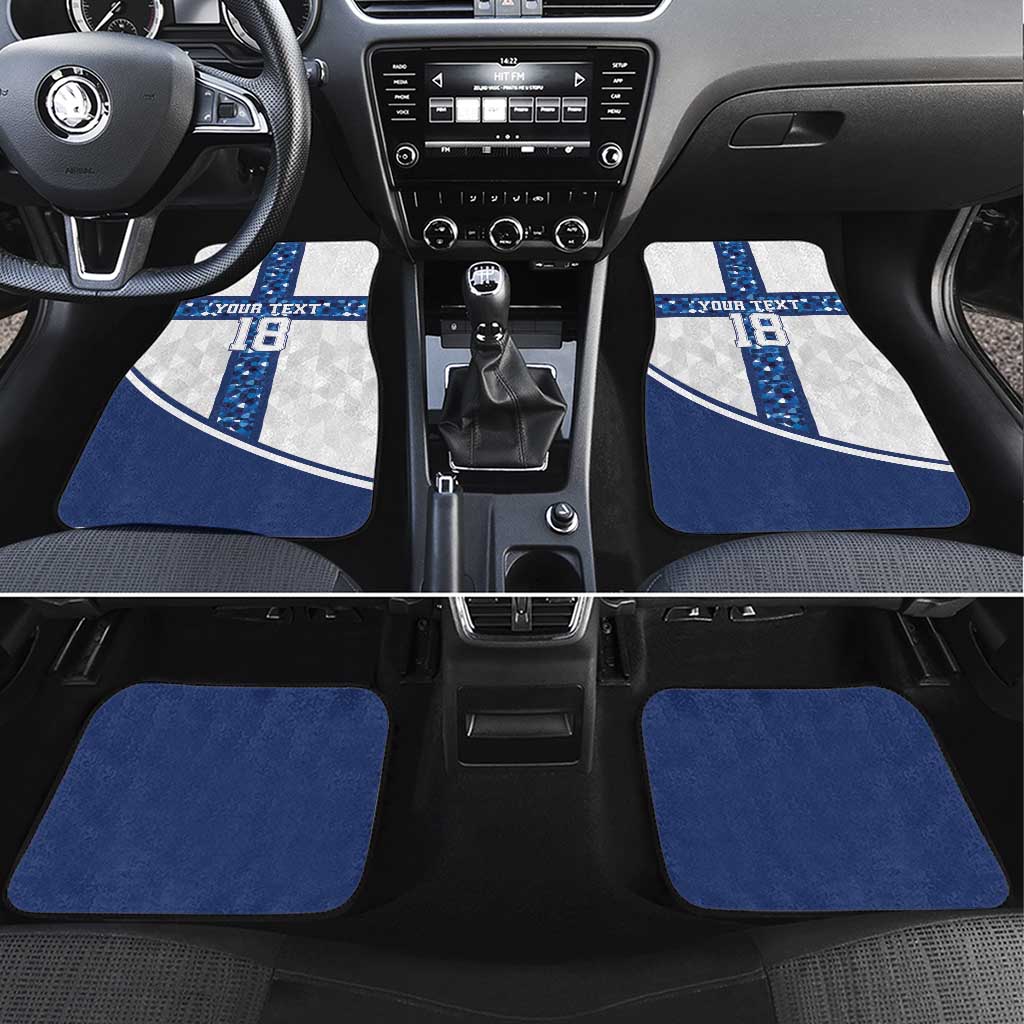 Custom Finland Football Car Mats Suomen jalkapallomaajoukkue