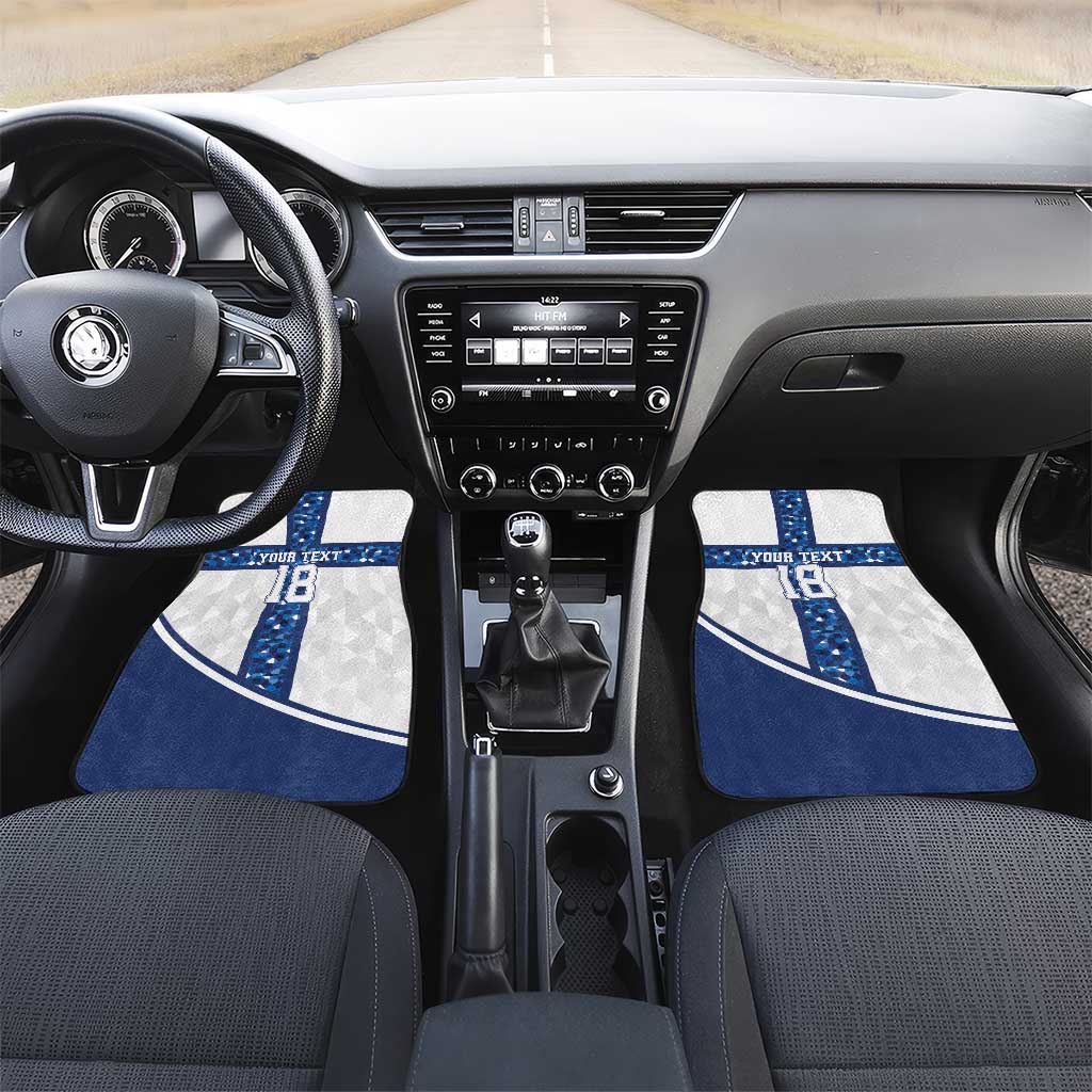 Custom Finland Football Car Mats Suomen jalkapallomaajoukkue