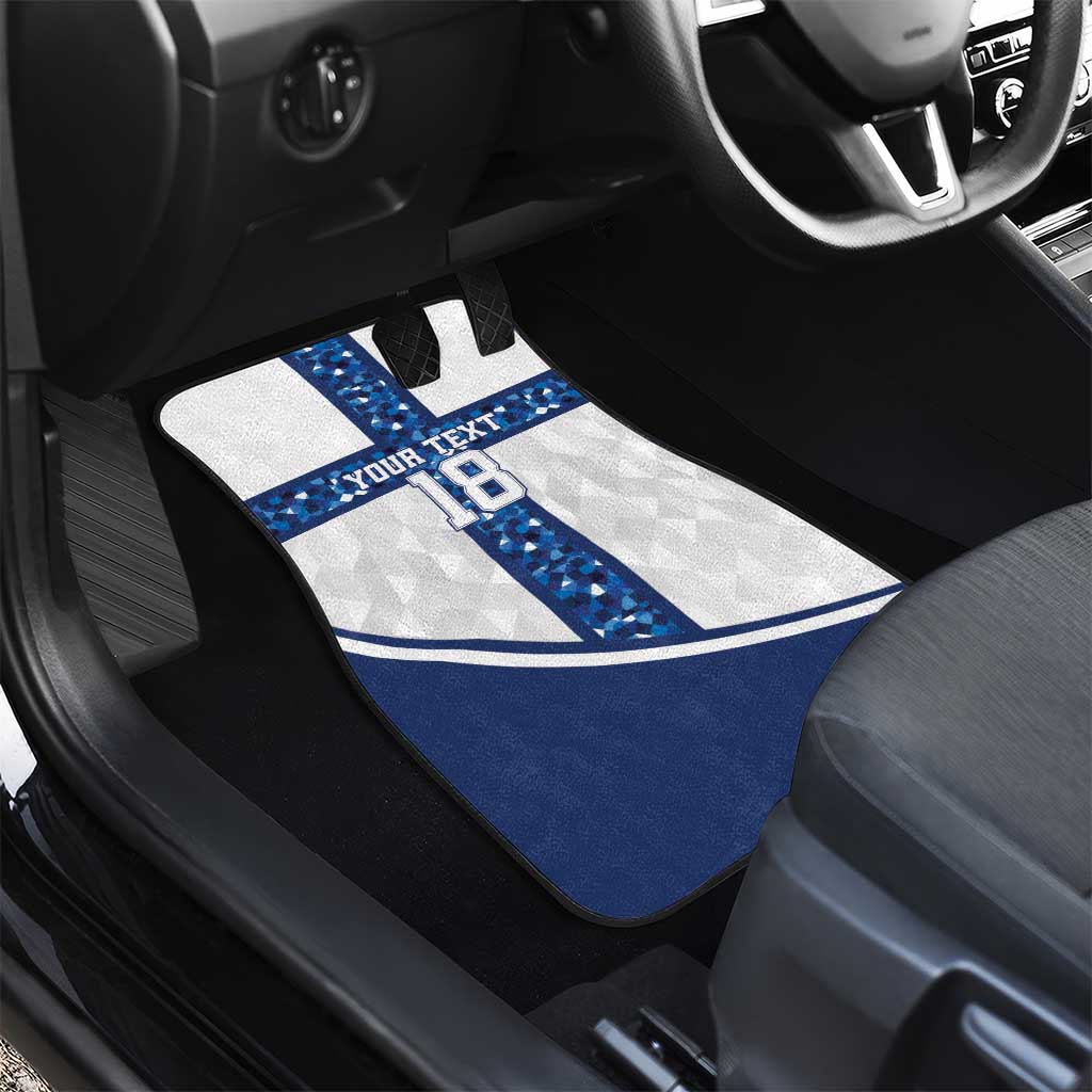 Custom Finland Football Car Mats Suomen jalkapallomaajoukkue