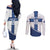 Custom Finland Football Couples Matching Off The Shoulder Long Sleeve Dress and Long Sleeve Button Shirt Suomen jalkapallomaajoukkue