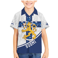 Custom Finland Football Family Matching Mermaid Dress and Hawaiian Shirt Suomen jalkapallomaajoukkue