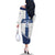 Custom Finland Football Family Matching Off The Shoulder Long Sleeve Dress and Hawaiian Shirt Suomen jalkapallomaajoukkue