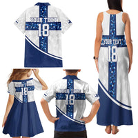 Custom Finland Football Family Matching Tank Maxi Dress and Hawaiian Shirt Suomen jalkapallomaajoukkue