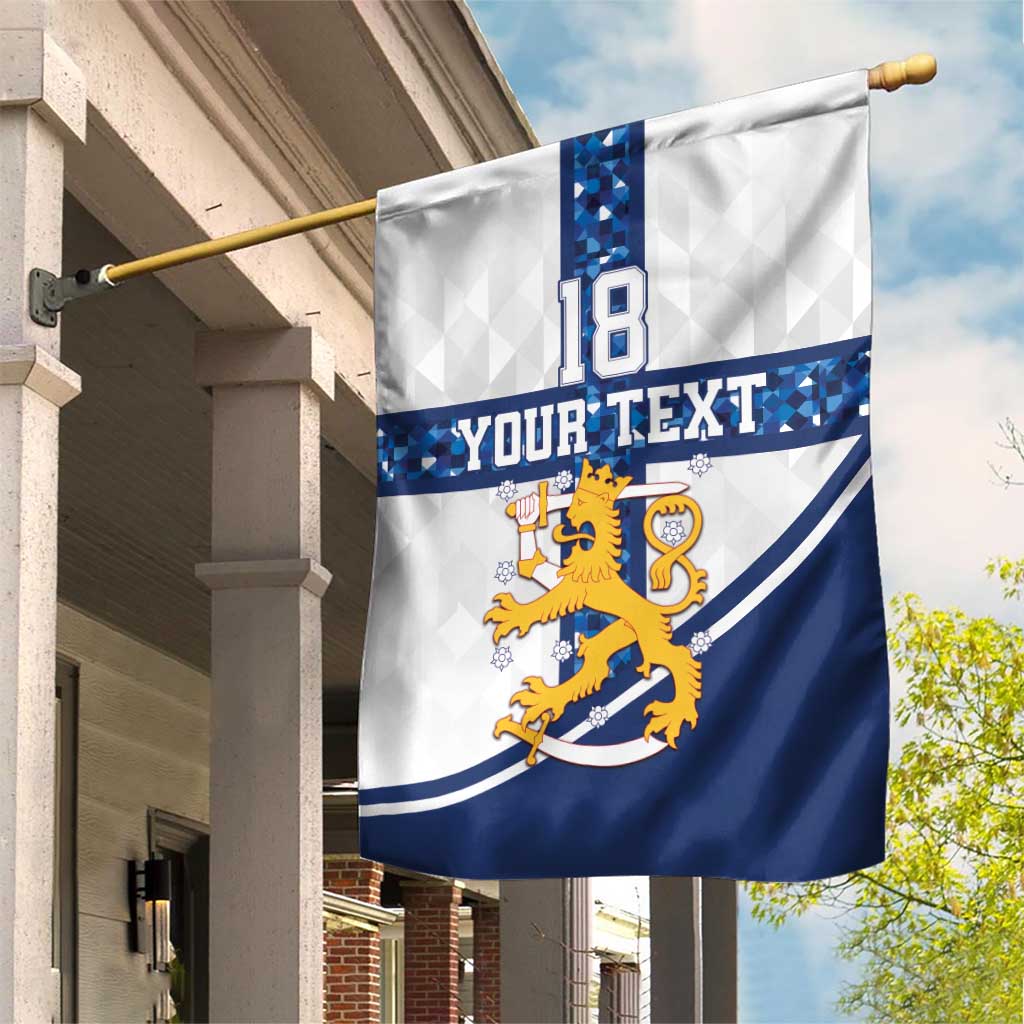 Custom Finland Football Garden Flag Suomen jalkapallomaajoukkue