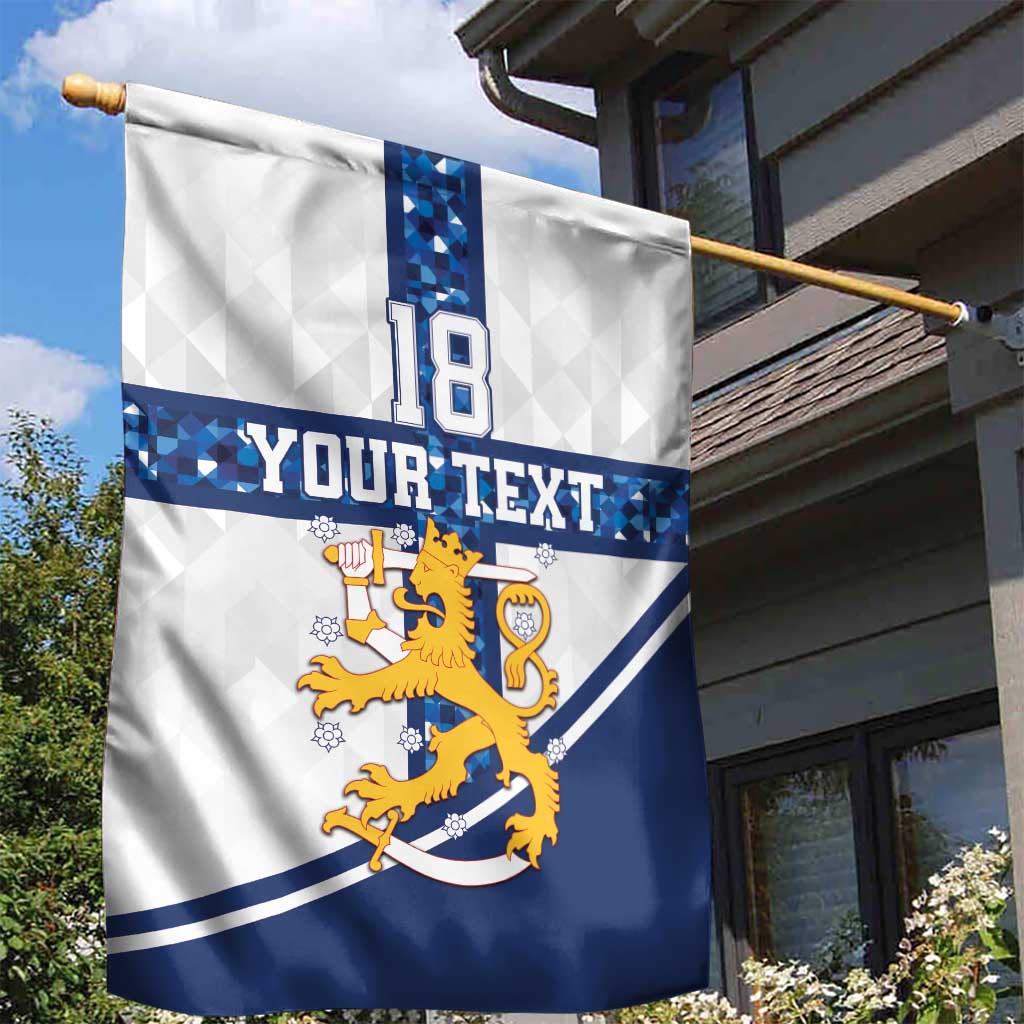 Custom Finland Football Garden Flag Suomen jalkapallomaajoukkue