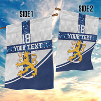 Custom Finland Football Garden Flag Suomen jalkapallomaajoukkue