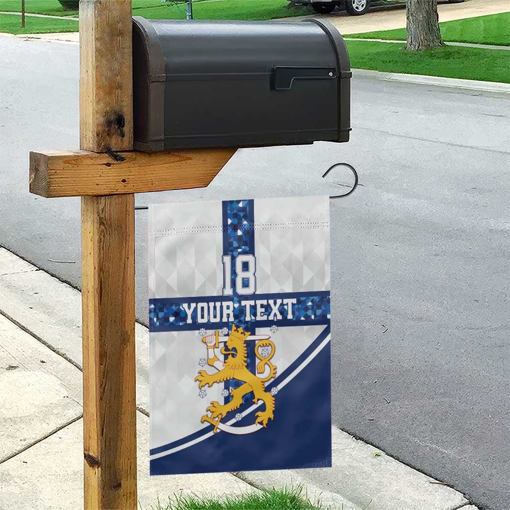 Custom Finland Football Garden Flag Suomen jalkapallomaajoukkue