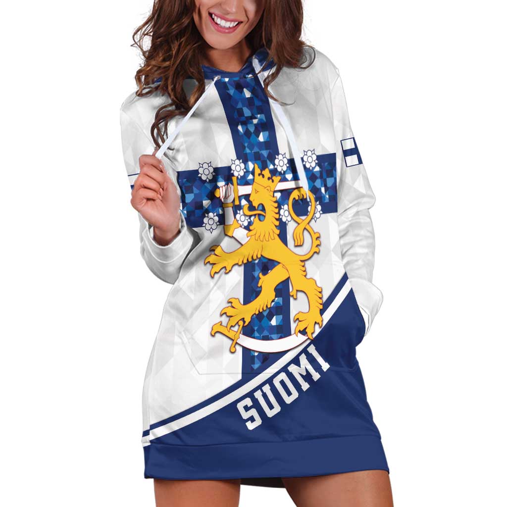 Custom Finland Football Hoodie Dress Suomen jalkapallomaajoukkue