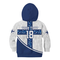 Custom Finland Football Kid Hoodie Suomen jalkapallomaajoukkue