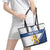 Custom Finland Football Leather Tote Bag Suomen jalkapallomaajoukkue