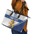 Custom Finland Football Leather Tote Bag Suomen jalkapallomaajoukkue