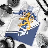 Custom Finland Football Men Tank Top Suomen jalkapallomaajoukkue