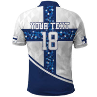 Custom Finland Football Polo Shirt Suomen jalkapallomaajoukkue