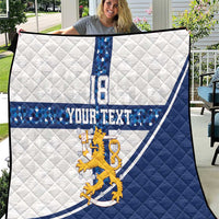 Custom Finland Football Quilt Suomen jalkapallomaajoukkue