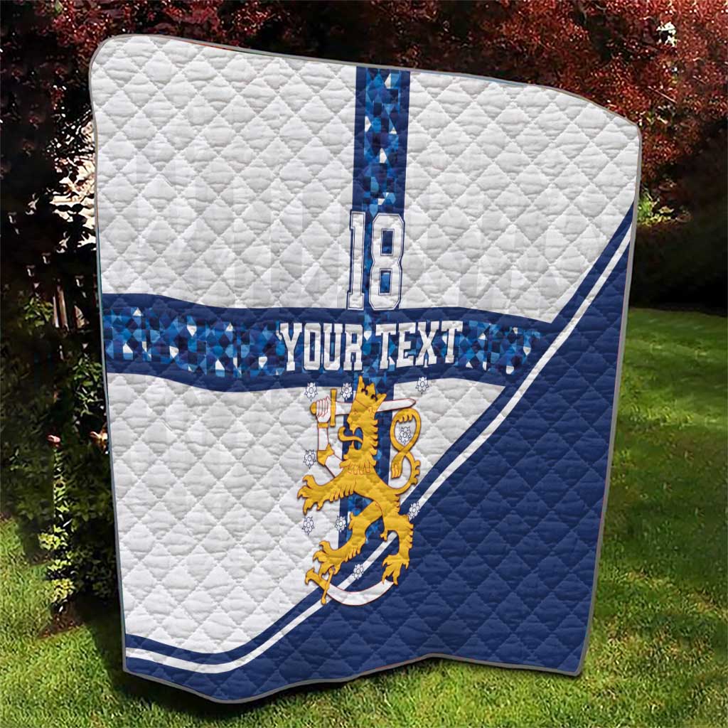 Custom Finland Football Quilt Suomen jalkapallomaajoukkue