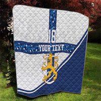 Custom Finland Football Quilt Suomen jalkapallomaajoukkue