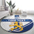 Custom Finland Football Round Carpet Suomen jalkapallomaajoukkue