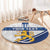 Custom Finland Football Round Carpet Suomen jalkapallomaajoukkue