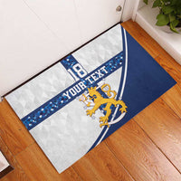 Custom Finland Football Rubber Doormat Suomen jalkapallomaajoukkue