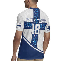 Custom Finland Football Rugby Jersey Suomen jalkapallomaajoukkue