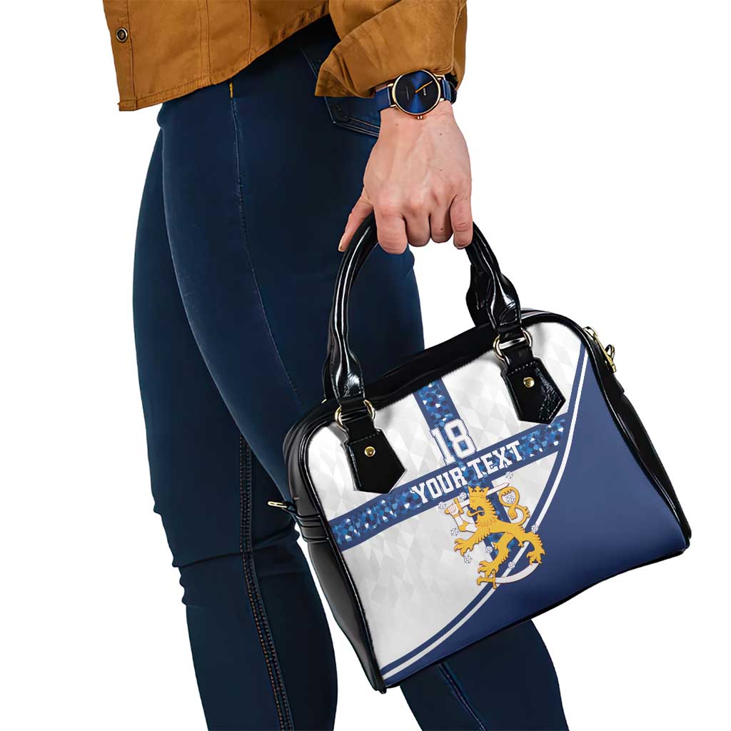 Custom Finland Football Shoulder Handbag Suomen jalkapallomaajoukkue
