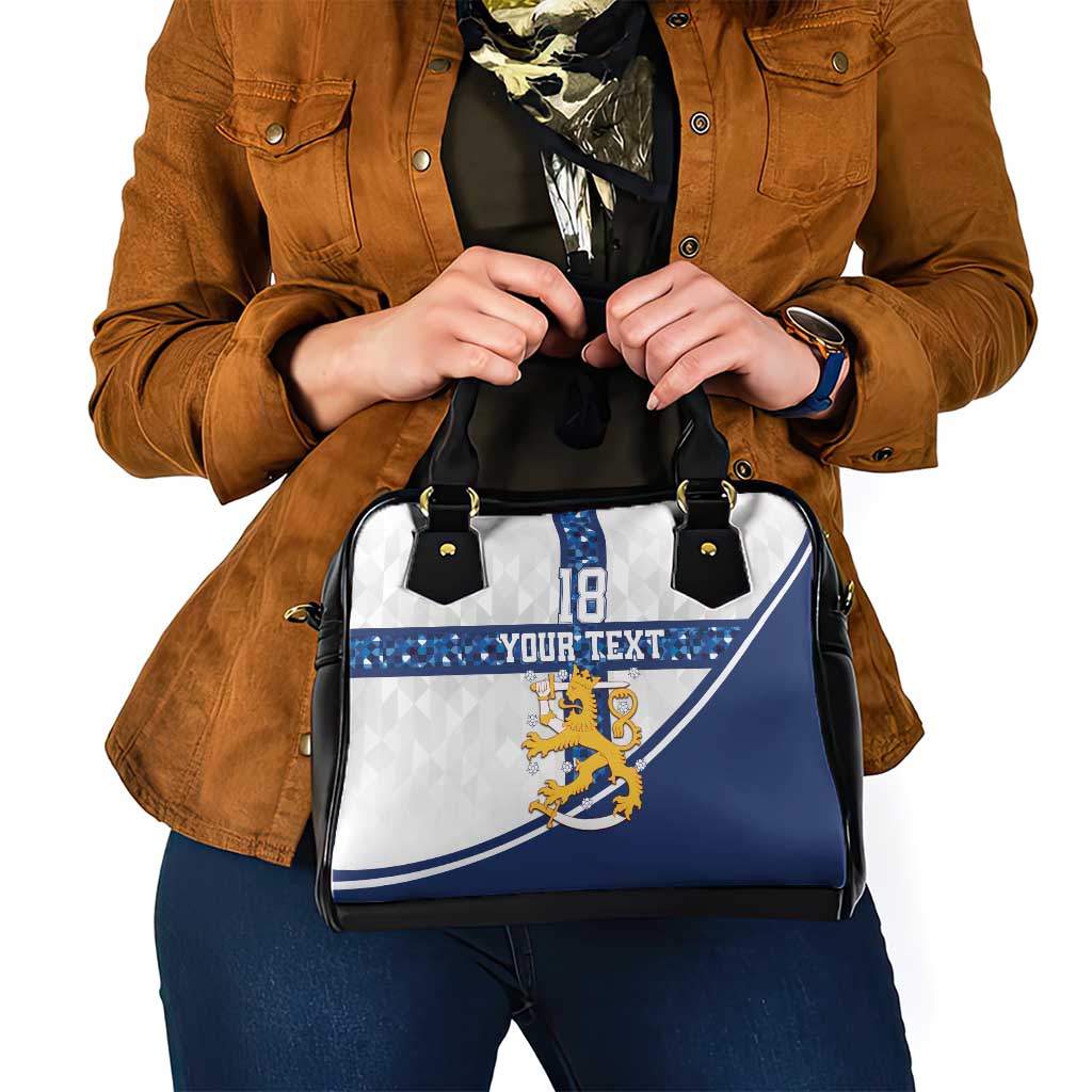 Custom Finland Football Shoulder Handbag Suomen jalkapallomaajoukkue