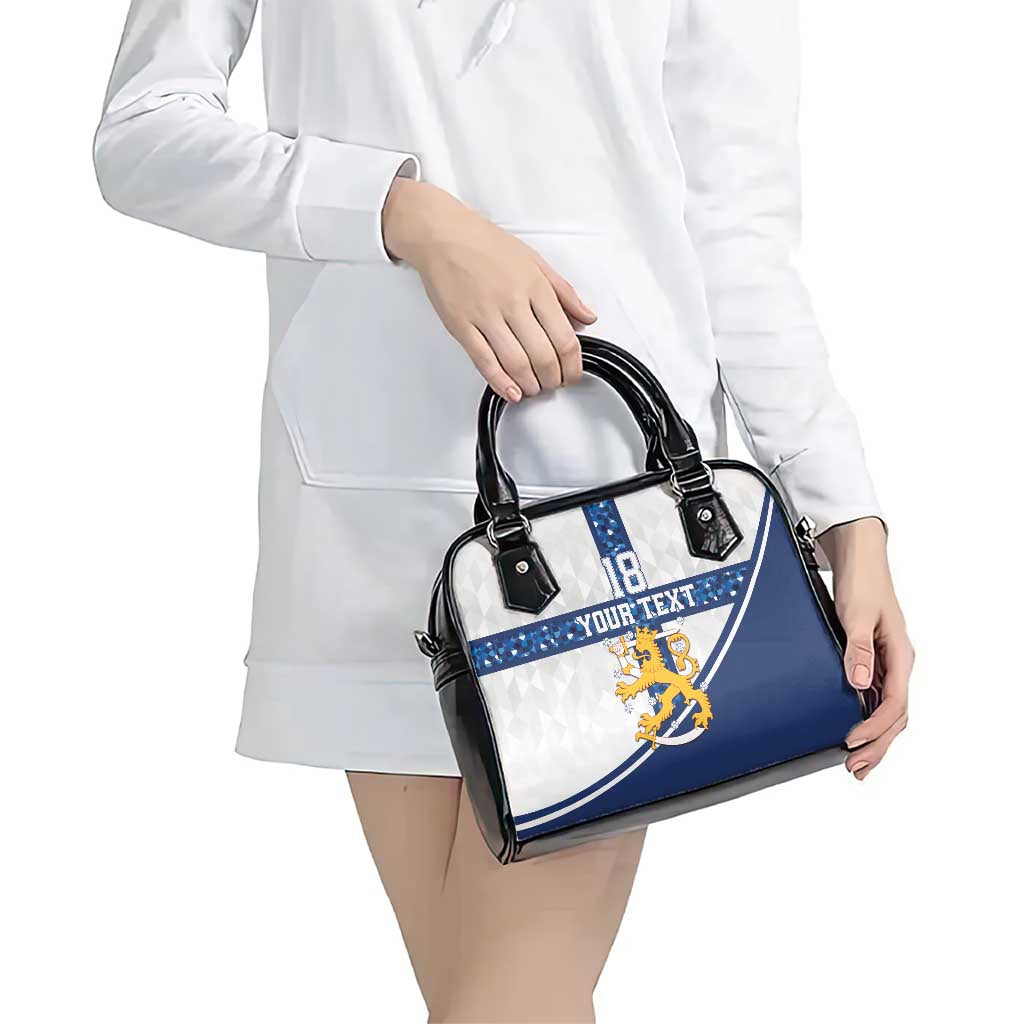Custom Finland Football Shoulder Handbag Suomen jalkapallomaajoukkue