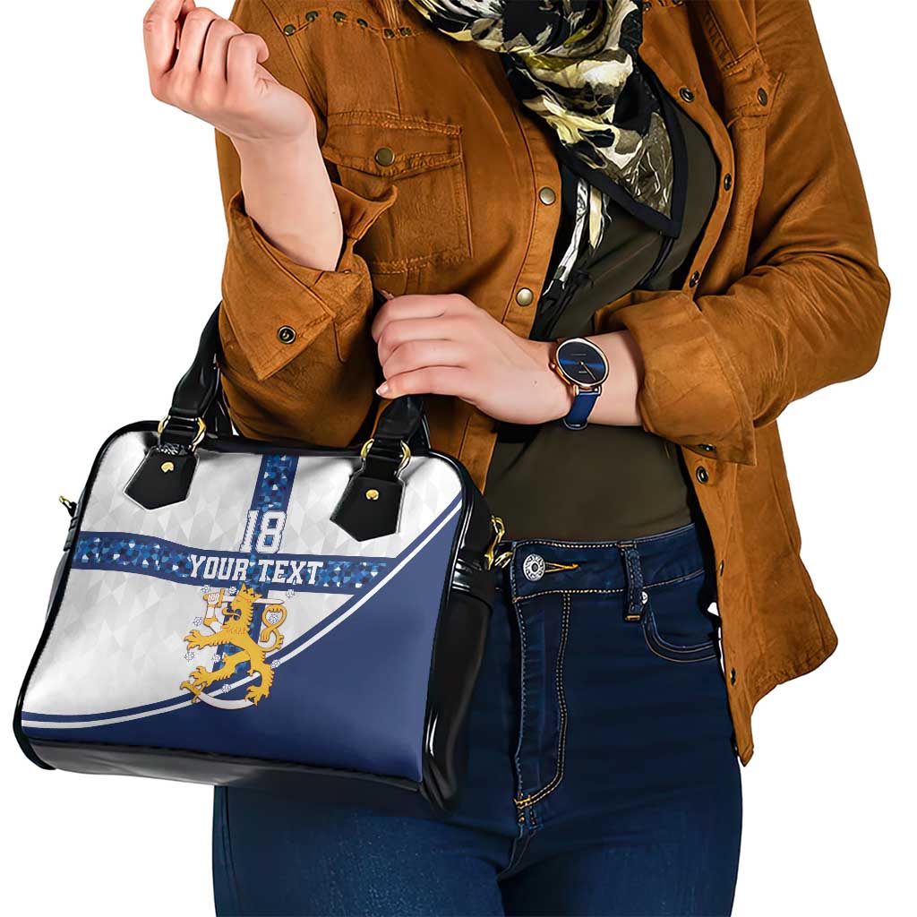 Custom Finland Football Shoulder Handbag Suomen jalkapallomaajoukkue