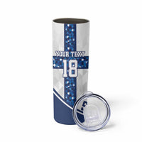 Custom Finland Football Skinny Tumbler Suomen jalkapallomaajoukkue