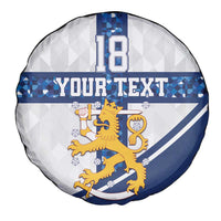 Custom Finland Football Spare Tire Cover Suomen jalkapallomaajoukkue