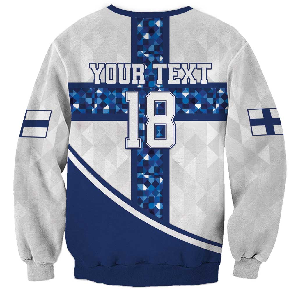 Custom Finland Football Sweatshirt Suomen jalkapallomaajoukkue