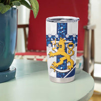 Custom Finland Football Tumbler Cup Suomen jalkapallomaajoukkue