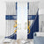 Custom Finland Football Window Curtain Suomen jalkapallomaajoukkue