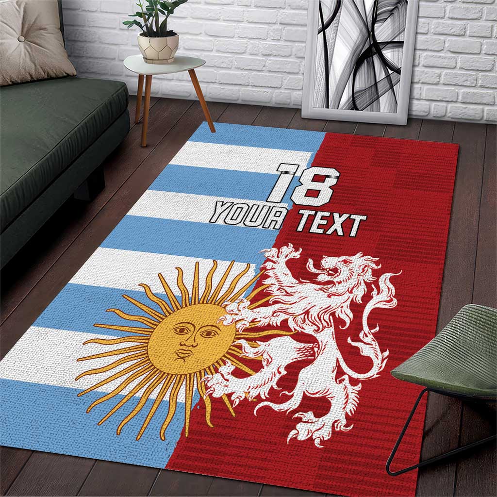 Custom British Lions Argentina Area Rug Unique Style - Wonder Print Shop