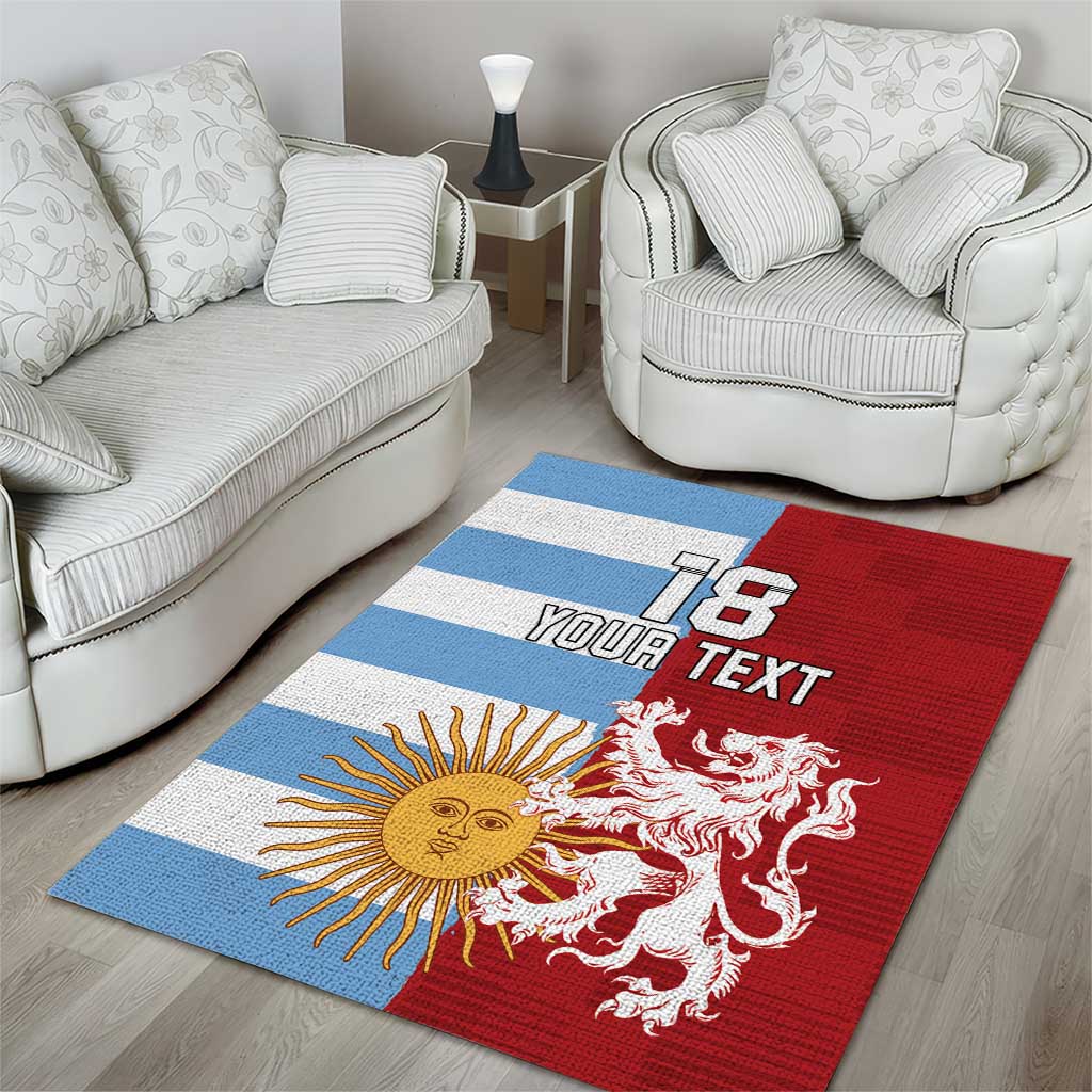 Custom British Lions Argentina Area Rug Unique Style - Wonder Print Shop