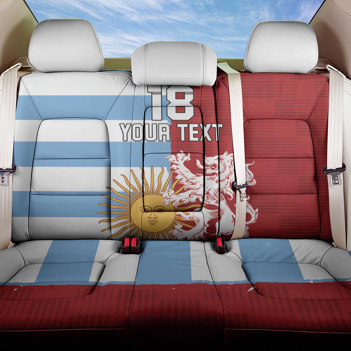Custom British Lions Argentina Back Car Seat Cover Unique Style - Wonder Print Shop